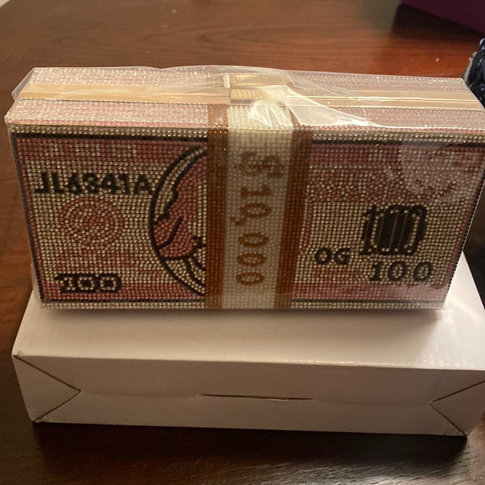 Diamond money clutch